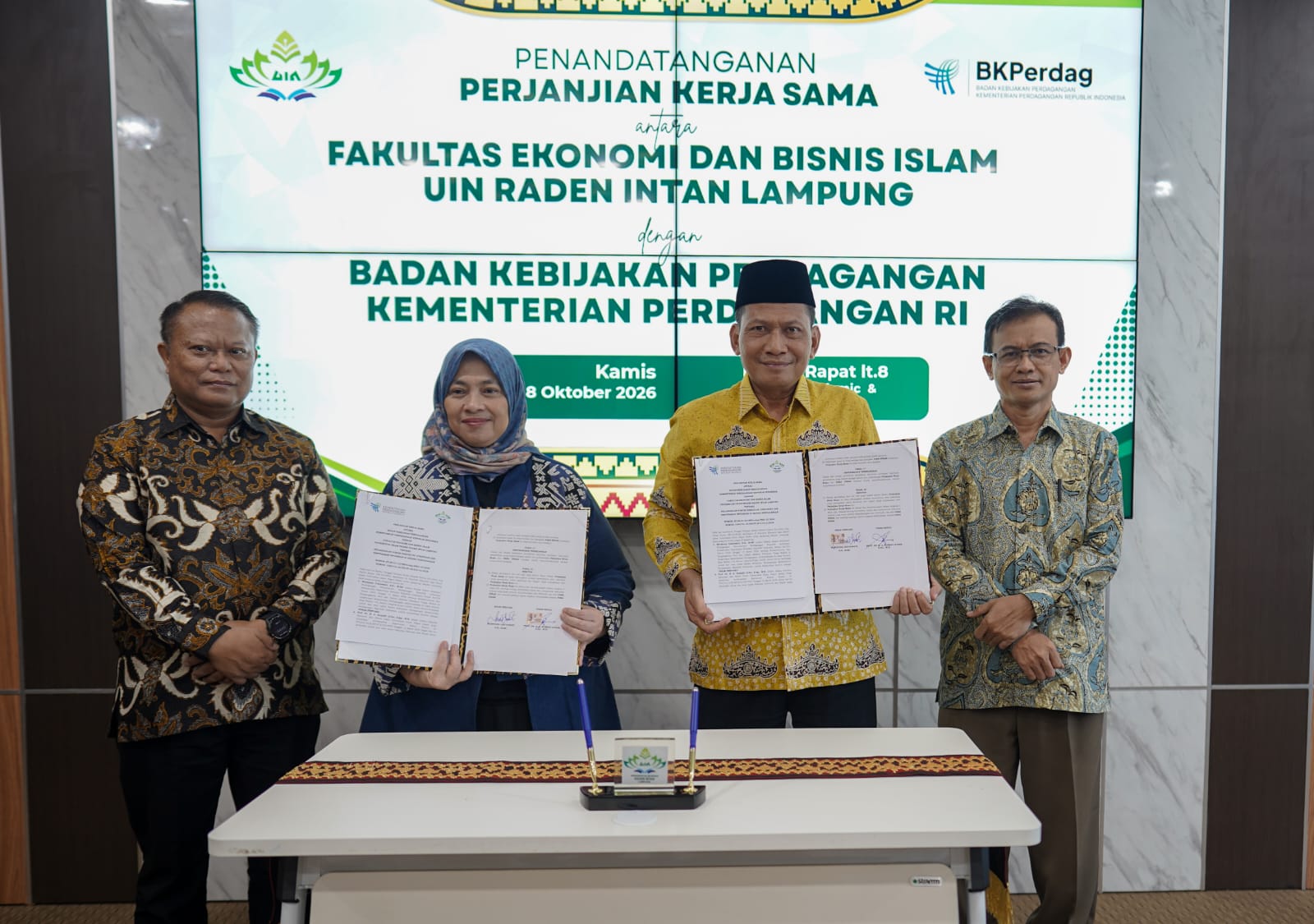 Penandatangan Perjanjian Kerja Sama dengan Fakultas Ekonomi dan Bisnis Islam UIN Raden Intan Lampung